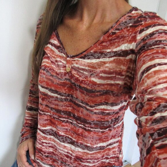 MAURICES Top Size XXL Long Sleeve Burnout Tee - Picture 3 of 10